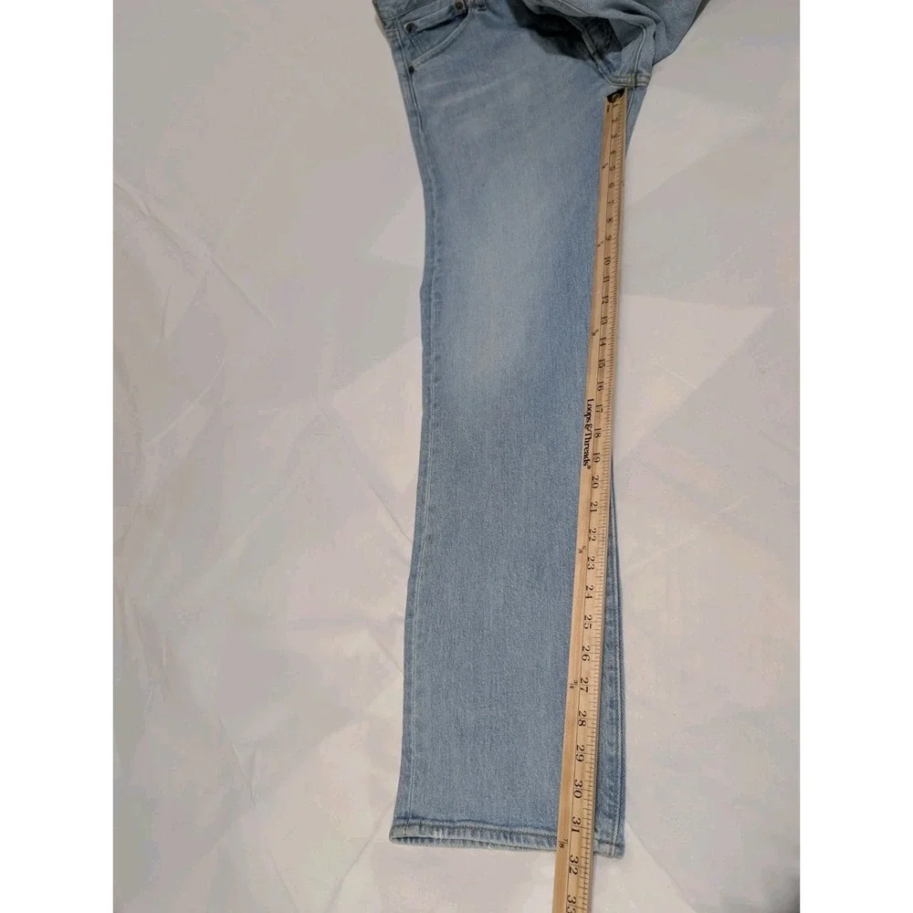 Levi's 501 Original Stretch Jeans Men's 36x32 Light Wash Button Fly Straight Leg